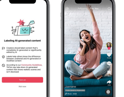 TikTok将更清晰地标记人工智能生成的视频