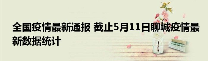 全国疫情最新通报 截止5月11日聊城疫情最新数据统计