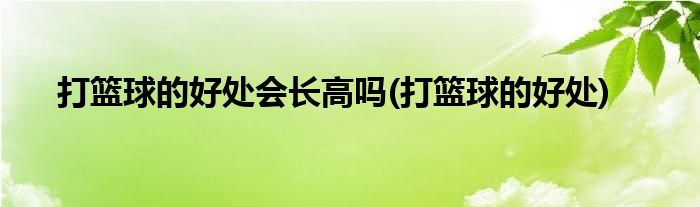 打篮球的好处会长高吗(打篮球的好处)