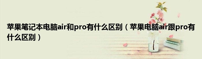 苹果笔记本电脑air和pro有什么区别（苹果电脑air跟pro有什么区别）