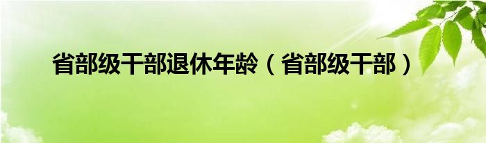 省部级干部退休年龄（省部级干部）